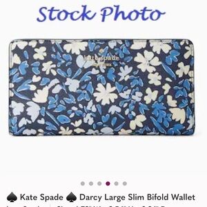 Kate Spade Blue and White Floral Wallet